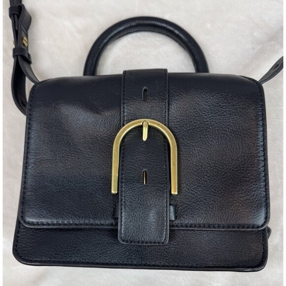 FOSSIL Black Wiley Top Handle Crossbody Leather - Picture 2 of 8